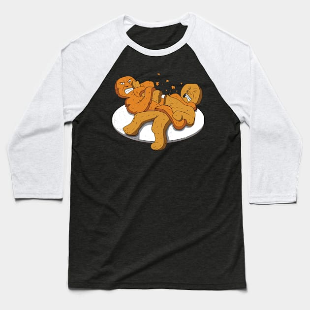 Gingerbread in Jiu jitsu Armbar- BJJ or MMA grappler Baseball T-Shirt by tmuzaa